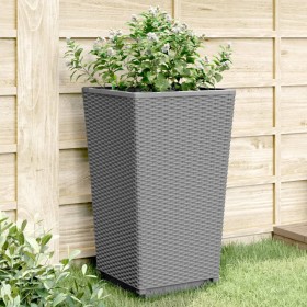 Jardineras 2 unidades PP gris claro 32,5x32,5x57 cm en Macetas y jardineras | Comprar online en Foru.es