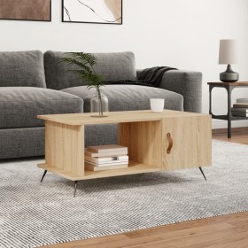 Mesa de centro madera contrachapada roble Sonoma 90x50x40 cm de vidaXL, Mesas de centro - Ref: Foro24-829463, Precio: 46,00 €...