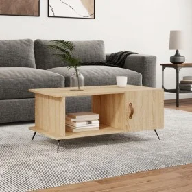 Oak Sonoma plywood coffee table 90x50x40 cm by vidaXL, Coffee table - Ref: Foro24-829463, Price: 45,60 €, Discount: %