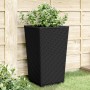 Jardineras 2 unidades PP negro 32,5x32,5x57 cm en Macetas y jardineras | Comprar online en Foru.es