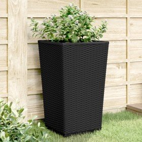 Jardineras 2 unidades PP negro 32,5x32,5x57 cm en Macetas y jardineras | Comprar online en Foru.es