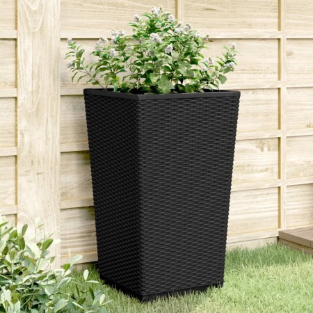 Jardineras 2 unidades PP negro 32,5x32,5x57 cm en Macetas y jardineras | Comprar online en Foru.es