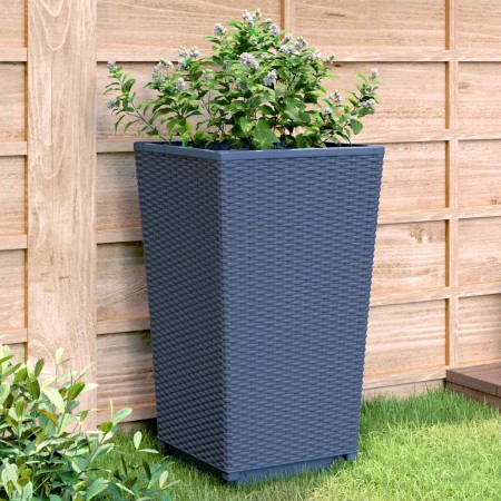 Jardineras 4 unidades PP azul gris 32,5x32,5x57 cm en Macetas y jardineras | Comprar online en Foru.es