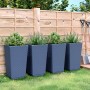 Jardineras 4 unidades PP azul gris 32,5x32,5x57 cm en Macetas y jardineras | Comprar online en Foru.es