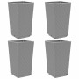 Jardineras 4 unidades PP gris claro 32,5x32,5x57 cm en Macetas y jardineras | Comprar online en Foru.es
