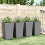 Jardineras 4 unidades PP gris claro 32,5x32,5x57 cm en Macetas y jardineras | Comprar online en Foru.es