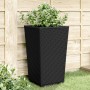 Jardineras 4 unidades PP negro 32,5x32,5x57 cm en Macetas y jardineras | Comprar online en Foru.es
