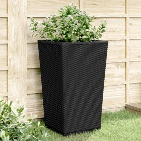 Jardineras 4 unidades PP negro 32,5x32,5x57 cm en Macetas y jardineras | Comprar online en Foru.es