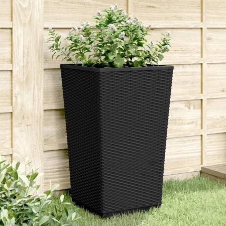 Jardineras 4 unidades PP negro 32,5x32,5x57 cm en Macetas y jardineras | Comprar online en Foru.es