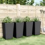 Jardineras 4 unidades PP negro 32,5x32,5x57 cm en Macetas y jardineras | Comprar online en Foru.es