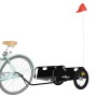Remolque para bicicletas hierro y tela Oxford negro de vidaXL, Remolques para bicicletas - Ref: Foro24-94171, Precio: 87,92 €...