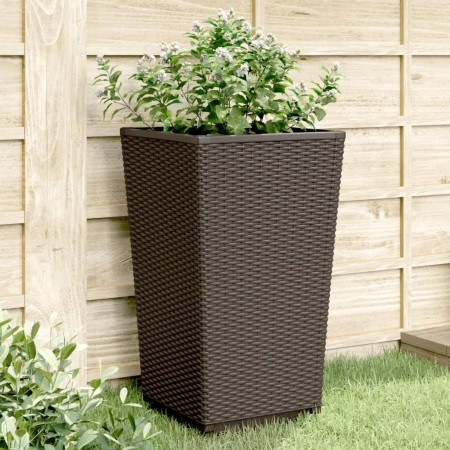Jardineras 4 unidades PP marrón 32,5x32,5x57 cm en Macetas y jardineras | Comprar online en Foru.es