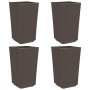 Jardineras 4 unidades PP marrón 32,5x32,5x57 cm en Macetas y jardineras | Comprar online en Foru.es