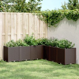 Jardinera PP marrón 160x160x53 cm en Macetas y jardineras | Comprar online en Foru.es