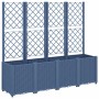 Jardinera con enrejado PP azul gris 160x40x140 cm en Macetas y jardineras | Comprar online en Foru.es