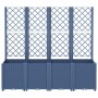 Jardinera con enrejado PP azul gris 160x40x140 cm en Macetas y jardineras | Comprar online en Foru.es