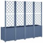 Jardinera con enrejado PP azul gris 160x40x140 cm en Macetas y jardineras | Comprar online en Foru.es