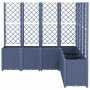 Jardinera con enrejado PP azul gris 160x160x140 cm en Macetas y jardineras | Comprar online en Foru.es