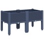 Jardinera con patas PP azul gris 80x40x42 cm en Macetas y jardineras | Comprar online en Foru.es