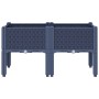 Jardinera con patas PP azul gris 80x40x42 cm en Macetas y jardineras | Comprar online en Foru.es
