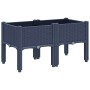 Jardinera con patas PP azul gris 80x40x42 cm en Macetas y jardineras | Comprar online en Foru.es