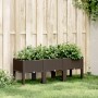 Jardinera con patas PP marrón 120x40x42 cm en Macetas y jardineras | Comprar online en Foru.es