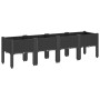 Jardinera con patas PP negro 160x40x42 cm en Macetas y jardineras | Comprar online en Foru.es