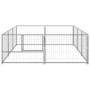 Perrera plateada 6 m² acero de vidaXL, Casetas y cercados para perros - Ref: Foro24-3082119, Precio: 154,30 €, Descuento: %