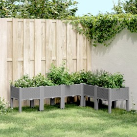 Jardinera con patas PP gris claro 160x120x42 cm en Macetas y jardineras | Comprar online en Foru.es