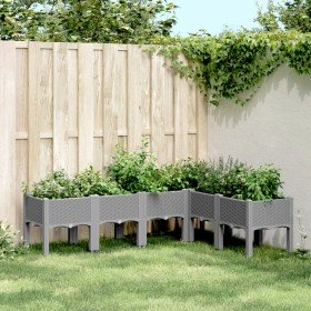 Jardinera con patas PP gris claro 160x120x42 cm en Macetas y jardineras | Comprar online en Foru.es