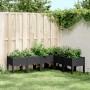 Jardinera con patas PP negro 160x120x42 cm en Macetas y jardineras | Comprar online en Foru.es