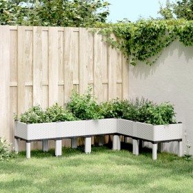Jardinera con patas PP blanco 160x120x42 cm en Macetas y jardineras | Comprar online en Foru.es