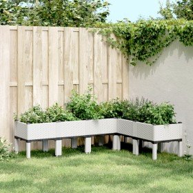 Jardinera con patas PP blanco 160x120x42 cm en Macetas y jardineras | Comprar online en Foru.es