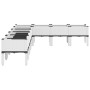 Jardinera con patas PP blanco 200x160x42 cm en Macetas y jardineras | Comprar online en Foru.es