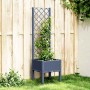 Jardinera con enrejado PP azul gris 40x40x142 cm en Macetas y jardineras | Comprar online en Foru.es