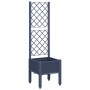 Jardinera con enrejado PP azul gris 40x40x142 cm en Macetas y jardineras | Comprar online en Foru.es