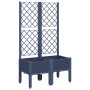 Jardinera con enrejado PP azul gris 80x40x142 cm en Macetas y jardineras | Comprar online en Foru.es