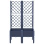 Jardinera con enrejado PP azul gris 80x40x142 cm en Macetas y jardineras | Comprar online en Foru.es