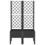 Jardinera con enrejado PP negro 80x40x142 cm en Macetas y jardineras | Comprar online en Foru.es