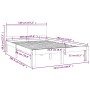 Estructura de cama madera maciza 120x190 cm de vidaXL, Camas y somieres - Ref: Foro24-810465, Precio: 112,58 €, Descuento: %