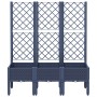 Jardinera con enrejado PP azul gris 120x40x142 cm en Macetas y jardineras | Comprar online en Foru.es