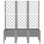 Jardinera con enrejado PP gris claro 120x40x142 cm en Macetas y jardineras | Comprar online en Foru.es