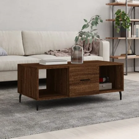 Mesa de centro madera contrachapada roble marrón 102x50x40 cm de vidaXL, Mesas de centro - Ref: Foro24-829323, Precio: 47,84 ...