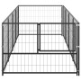 Perrera acero 4 m² negra de vidaXL, Casetas y cercados para perros - Ref: Foro24-3082094, Precio: 190,78 €, Descuento: %