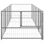Perrera plateada 4 m² acero de vidaXL, Casetas y cercados para perros - Ref: Foro24-3082102, Precio: 154,30 €, Descuento: %