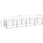 Perrera plateada 4 m² acero de vidaXL, Casetas y cercados para perros - Ref: Foro24-3082102, Precio: 154,30 €, Descuento: %