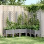 Jardinera con enrejado PP gris claro 160x120x142 cm en Macetas y jardineras | Comprar online en Foru.es