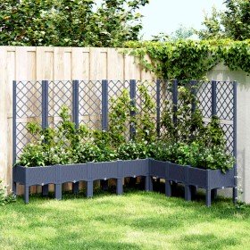 Jardinera con enrejado PP azul gris 200x160x142 cm en Macetas y jardineras | Comprar online en Foru.es
