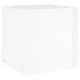 Jardinera de madera contrachapada blanco brillante 40x40x40 cm de vidaXL, Maceteros y jardineras - Ref: Foro24-808798, Precio...