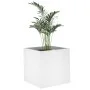 Jardinera de madera contrachapada blanco brillante 40x40x40 cm de vidaXL, Maceteros y jardineras - Ref: Foro24-808798, Precio...